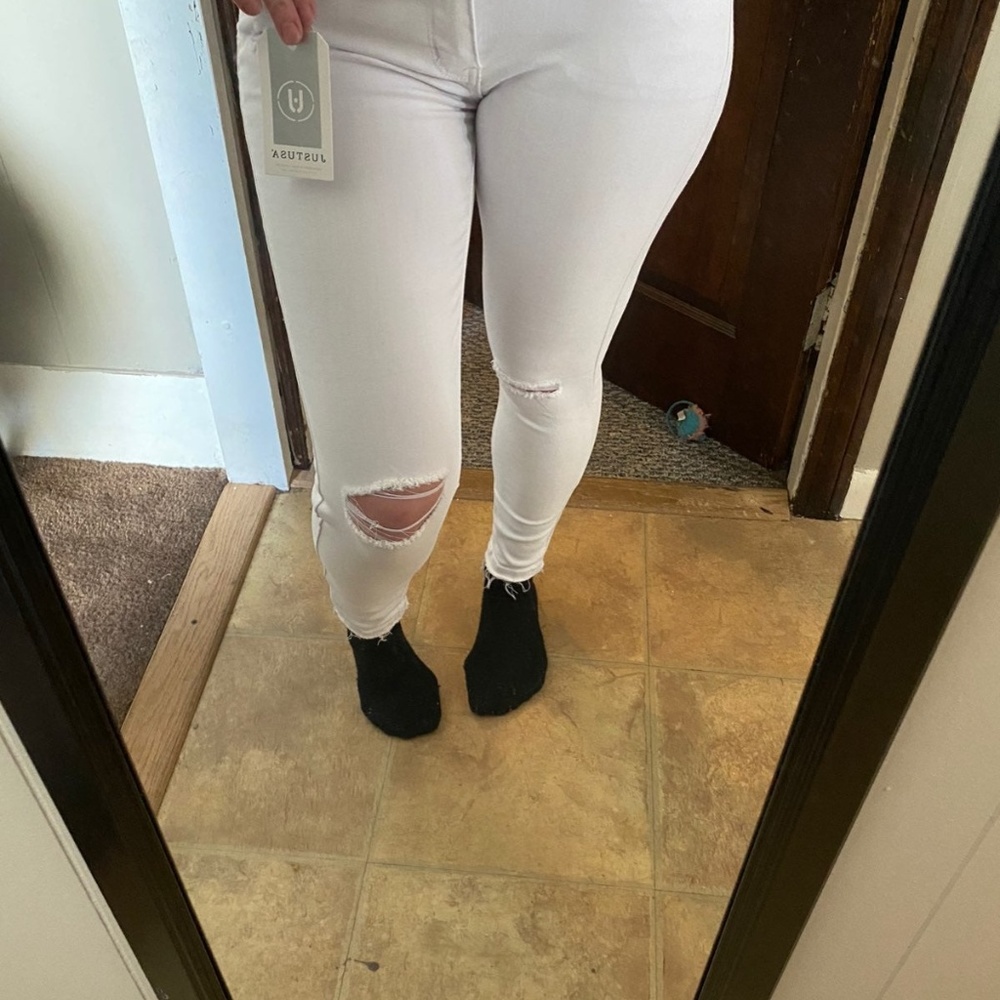 Women's White Ripped Jeans